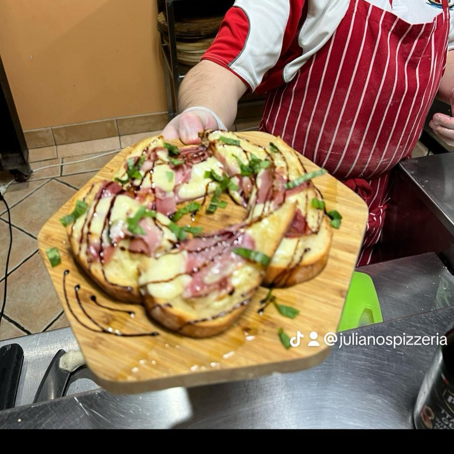 Prosciutto basil bruschetta $15