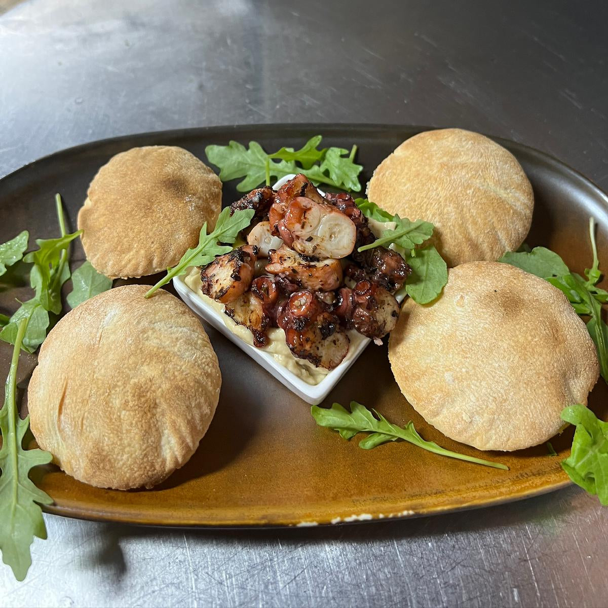 Octopus with Humus $20